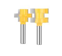 WZFC 2pcs Mini Tongue Groove Router Bit Set Line Knife Wood Tenon Cutter For Woodworking Tools,8mm Shank