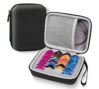 Wzfcyhyg Guitar Pick Pouch Holder with Carabiner Wrist Strap Multi Functional Accessories Organizer for Picks Capos Strings,Included:tuning peg, tuning peg case, guitar strap, made of EVA material