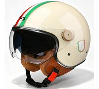 WZGGTEAM Motorbike Open Face Helmet, Motorcycle Jet Helmet Unisex with Anti-Scratch and UV-Protective Visor, Scooter Motorcycle Crash Jet Helmet for Men Women, ECE 22.06 Approved