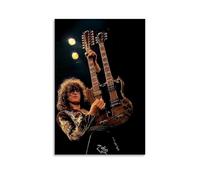 WZHDUDU Jimmy Page Album Covers of Popular Artists Series Canvas Poster Wall Art Decorative Painting Bedroom Painting Posters08x12inch(20x30cm) Unframe-style