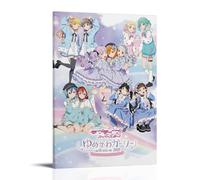 WZHDUDU Love Live! Superstar!! Classic Hot Anime Series Canvas Poster Wall Art Decorative Painting Bedroom Painting Posters08x12inch(20x30cm) Frame-style