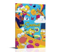 WZHDUDU The Simpsons Classic Hot Anime Series Canvas Poster Wall Art Decorative Painting Bedroom Painting Posters08x12inch(20x30cm) Frame-style