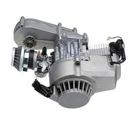 WZhen 49Cc Engine With Carburetor Gearbox Pull Start Coil For Mini Moto Dirt Bike Quad Atv Siver