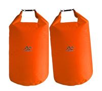 WZHHDM 2PCS Waterproof Dry Bag Set, 20L Rucksack Liner, Dry Sack Waterproof Bag Stuff Sacks Lightweight Large Capacity Ripstop Dry Bags Waterproof Floating for Kayaking(Orange)