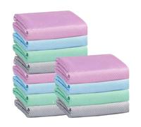 WZHHDM Fish Scale Microfiber Polishing Cleaning Cloth, 12pcs Fish Scale Cloth, Microfiber Glass Cleaning Cloths Premium Wipes Lint Free Window Cleaning Cloth for Kitchen