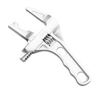 WZHHDM Open-End Wide Jaw Spanners Wrenches, Aluminum Alloy Plumbers Wrench, Spanner Shank Plumber Bathroom Hand Tool Alloy Ultra-Thin Shifting Spanner Shank for Bathroom(Silvery)