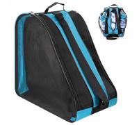 WZHHDM Roller Skate Bag, Ice Skate Bag Unisex, Figure Skating Skate Bags with Adjustable Shoulder Strap and Top Handle for Women Men(Pink) (Peacock Blue)
