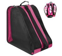 WZHHDM Roller Skate Bag, Ice Skate Bag Unisex, Figure Skating Skate Bags with Adjustable Shoulder Strap and Top Handle for Women Men(Pink)