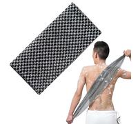 Wzhiy Japanese Exfoliating Towel,Exfoliating Shower Towel,Extra Long Exfoliating Washcloth for Men Women (1 Pcs Black)