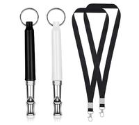 Wzhtuzi Dog Whistle, Pack of 2 Dog Whistles, High Frequency Silent, Professional Dog Whistle, Recall with Lanyard, Anti Bell Whistles, Not Audible, Recall Dog Training Whistle for Dog Training