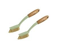 WZHZJ Decontamination Brush with Long Handle Crevice Cleaning Brush V-Shaped Bristles Pot Brush 2 Packs 24.5x2.5x5.5cm