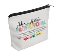 WZJHCL Administrative Professionals Makeup Pouch Bag Admin Assistant Storage Pouch Bag Admin Professionals Appreciation Gift, Admin Professionals, Fashion