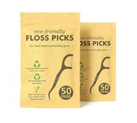 WZJH iodegradable Dental Floss Picks-50 Pack-Environmentally Friendly Ultra-fine Bamboo Disposable Dental Cleaning Products (Dental Floss)