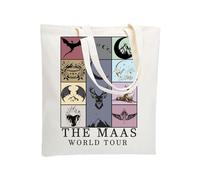 WZJHCL Bookish Tote Bag Booktok Tote Shopping Bag Bookworm Reusable Grocery Tote Bag Crescent City Handbag, Maas Tote Bag, L