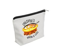 WZJHCL Calcifer's Bacon And Egg Makeup Pouch Bag Fire Demon Cosmetic Kit Bag Calcifer Lover Gift Cook Food Lover Gift, Bacon Egg, Fashion