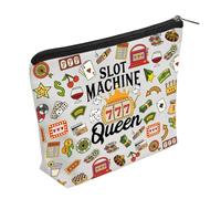 WZJHCL Casino Makeup Pouch Casino Gambling Lover Gift Slot Machine Queen Cosmetic Bag Slot Gambling Lucky Gift, Machine Queen, Fashion