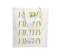 WZJHCL Filthy Martini Tote Bag Dirty Martini Lovers Gift Alcohol Addicted Shoulder Bag Bachelorette Party Gift Cocktail Merch, Filthy Tote, L