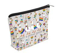 WZJHCL LGBTQ Pride Goose Makeup Pouch Bag Pride Month Survival Kit Rainbow Animal Storage Pouch Bag Just A Proud Goose (Proud Goose)
