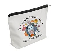 WZJHCL Possum Makeup Pouch Bag Possum Survival Kit Possum Lover Zipper Pouch Animal Lover Gift Opossum Change Purse, Trash Can, Fashion