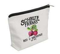 WZJHCL Schrute Farms Makeup Pouch Bag Bed and Breakfast Storage Pouch Bag Michael Scott Zipper Pouch Movie Inspired Gift, Schrute Farm, Fashion