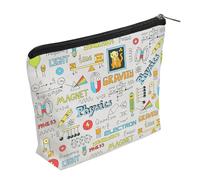 WZJHCL Science Makeup Pouch Scientist Cosmetic Kit Bag Chemist Biology Physics Storage Pouch Bag Physics Teacher Gift, Physic, Fashion