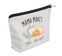WZJHCL Sourdough Makeup Pouch For Mom Baking Sourdough Mama Makes The Dough Cosmetic Bag Sourdough Starter Gift (Dough)