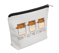 WZJHCL Sourdough Starter Makeup Pouch Homesteading Gift Sourdough Gift For Baker Homemaking Cosmetic Bag Don't Get me Started, Started, Fashion