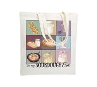 WZJHCL Sourdough Starter Tote Bag Bread Baking Lover Handbag Baker Shoulder Bag Bread Maker Travel Tote In My Sourdough Era, Sourdough Era Tote, L