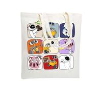 WZJHCL Wall-E Tote Bag Wall E Movie Tote Shopping Bag Eve Reusable Grocery Shopping Bag Robot Movie Shoulder Bag, Robot Tote Bag, L