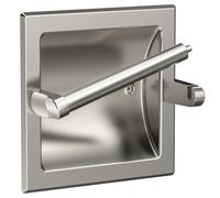 WZKALY Brushed Nickel Recessed Toilet Paper Holder, Contemporary Hotel Style Pivoting in Wall Toilet Paper Holder - Recessed Toilet Tissue Holder, Regular Roll