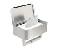 WZKALY Toilet Paper Holder with Shelf, Flushable Wipes Dispenser & Storage Fits Any Bathroom, Keep Your Wet Wipes Hidden, Stainless Steel Wall Mount Bathroom Organizer-(Brushed Nickel, Regular roll)