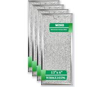 WZKO Microwave Grease Filter - Premium 4 Piece for W.hirlpool, S.amsung, G.E, L.G Replacement Microwave Filter, Size 13 x 6 inches