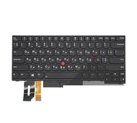 WZKOZDR Easy to replace Spanish Russian Backlit Laptop Keyboard For Lenovo for Thinkpad E480 E485 E490 E495 L380 L390 L490 L480 T490 T495 01YP280 01YP320(RU Black Backlight)