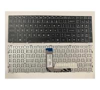 WZKOZDR Easy to replace US Layout for Thunderbot for iger e1 F1 S1 for Creator for Young 15 for Mechanic F117-B Pro Laptop Keyboard(White text US)