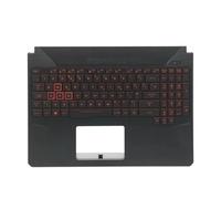WZKOZDR FX505 Upper Palmrest Red Backlit US Keyboard for Asus for TUF Gaming FX505DY FX86 FX505D FX86G Topcase 90NR00S2-R32UI0 13N1-5JA07 Easy to replace(US Red Backlight)