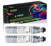 WZLAD 1230D Compatible for Ricoh Toner Cartridges with Chip Aficio 2015 2016 2018 2018D 2020 2020D 2022 MP1500 MP1600 MP2000 Printers (2-Pack Black)