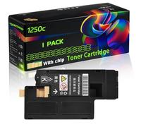 WZLAD 1250c Compatible for Dell Toner Cartridge with Chip 1250c 1350cnw 1355cn 1355cnw C1760nw C1765nf Printers (1 Pack Black)