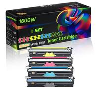 WZLAD 1600W Compatible for Konica Minolta Toner Cartridge with Chip Magicolor 1600W 1650 1680MF Printers (4-Pack BK/C/M/Y)