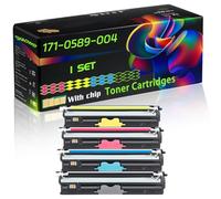 WZLAD 171-0589-004 Compatible for Konica Minolta Toner Cartridges with Chip Magicolor 2480 2490MF 2500 2500W 2530 2530DL 2550 Printers (4-Pack BK/C/M/Y)