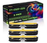 WZLAD 171-0589-004 Compatible for Konica Minolta Toner Cartridges with Chip Magicolor 2480 2490MF 2500 2500W 2530 2530DL 2550 Printers (3 Pack Black)