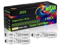 WZLAD 2035 Compatible for Ricoh Toner Cartridge with Chip Aficio 2035 2035e 2045 2045e 3035 3035AD Printers (3 Pack Black)
