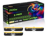 WZLAD 2400w Compatible for Konica Minolta Toner Cartridge with Chip Multifunction 2450 2400 2430 2500 2530 2550 Printers (3 Pack Black)