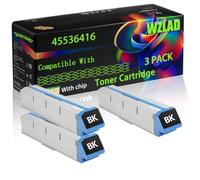 WZLAD 45536416 Compatible for Okidata OKI Toner Cartridge (3BK) | 45536416 Compatible for Okidata OKI Toner Cartridge with Chip C911 C911dn C931e C931dn C941e C941dn C942dn Printers