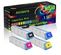 WZLAD 45536416 Compatible for Okidata OKI Toner Cartridge (BCMY) | 45536416 Compatible for Okidata OKI Toner Cartridge with Chip C911 C911dn C931e C931dn C941e C941dn C942dn Printers