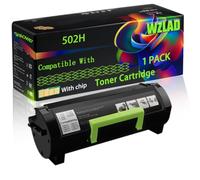 WZLAD 502H Compatible for Lexmark Toner Cartridge (1BK) | 502H Compatible for Lexmark Toner Cartridge with Chip MS310 MS315 MS410 MS415 MS510 MS610 Printers