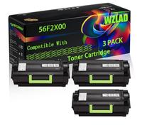 WZLAD 56F2X00 Compatible for Lexmark Toner Cartridge (3BK)