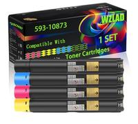 WZLAD 593-10873 Compatible for Dell Toner Cartridges (BCMY)