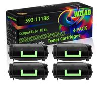 WZLAD 593-11188 Compatible for Dell Toner Cartridges (4BK)