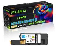 WZLAD 593-BBBM 593-BBBT 593-BBBS 593-BBBR Compatible for Dell Toner Cartridge with Chip C2665dn C2665dnf Printers (1 Pack Cyan)