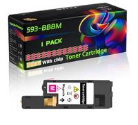 WZLAD 593-BBBM 593-BBBT 593-BBBS 593-BBBR Compatible for Dell Toner Cartridge with Chip C2665dn C2665dnf Printers (1 Pack Magenta)